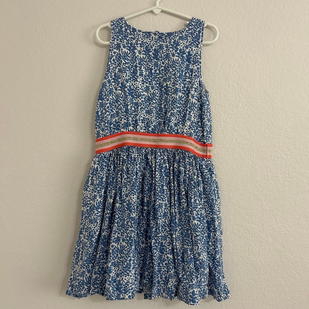 Boden Kids Dress With Pockets 8-9Y Pink Glitter Waistband